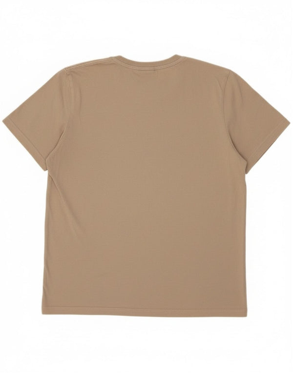 Adidas Boys Graphic T-Shirt Top 13-14 Years Beige Cotton