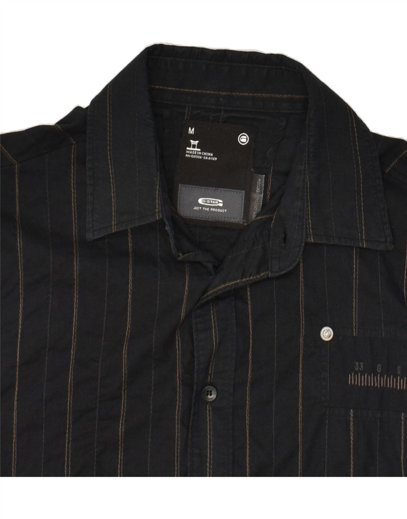 G-STAR Mens Shirt Medium Black Striped Cotton | Vintage G-Star | Thrift | Second-Hand G-Star | Used Clothing | Messina Hembry 