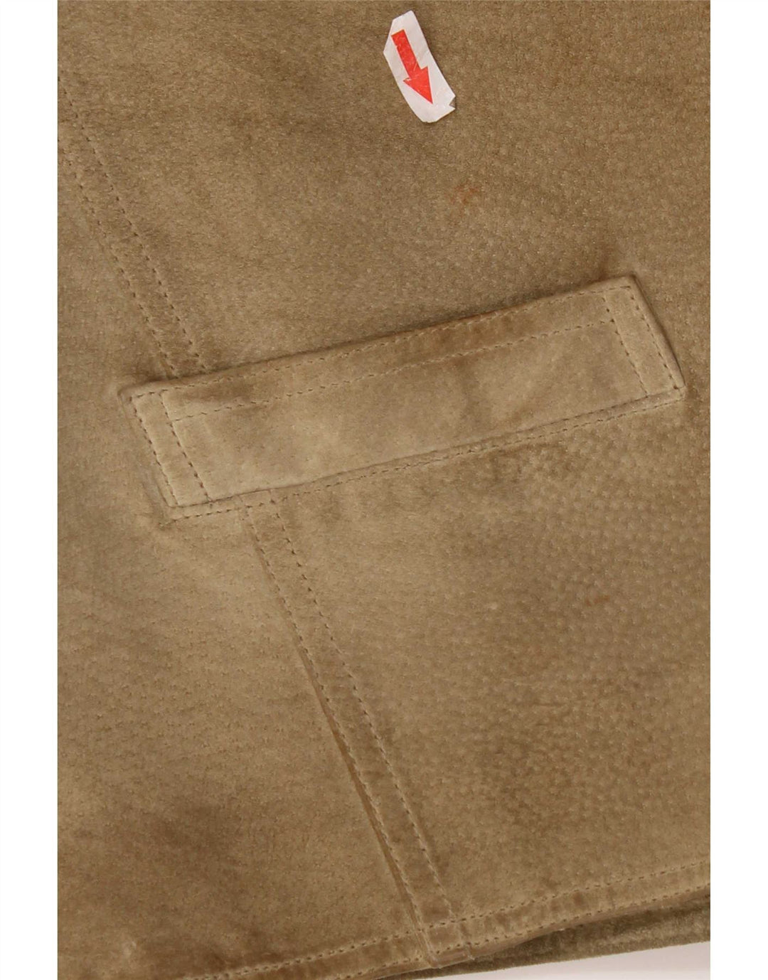 Pionier Mens Suede Waistcoat Medium Khaki