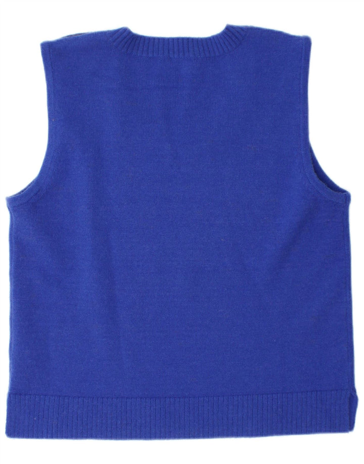 Monsoon Womens Vest Tank Top UK 14 Medium Blue Acrylic