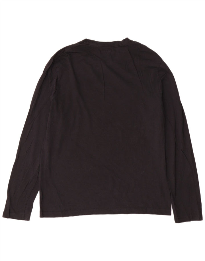 Dkny Mens Top Long Sleeve Large Black Cotton