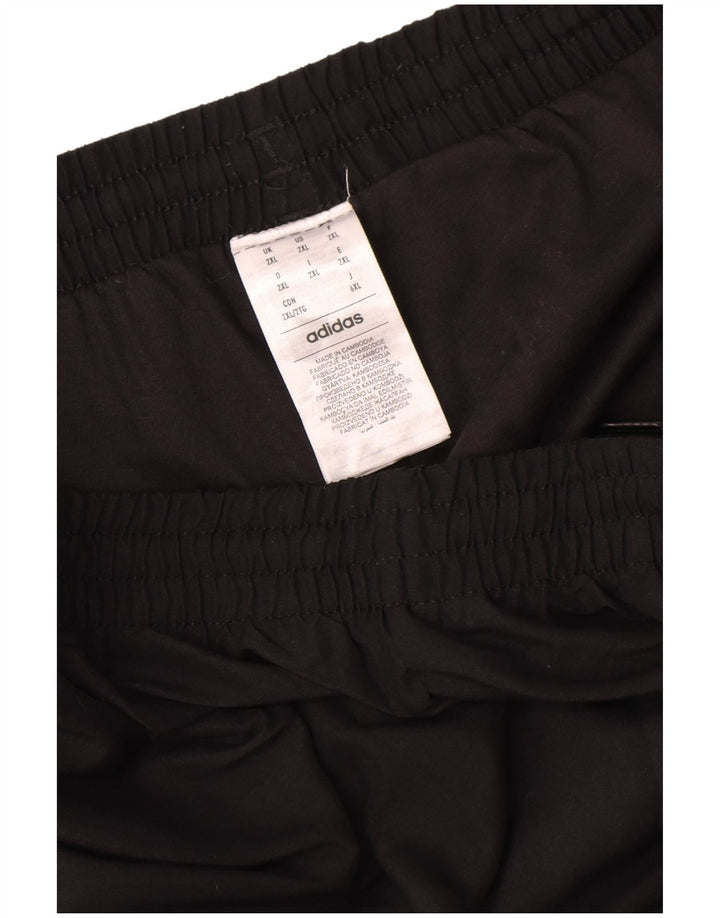 Adidas Mens Tracksuit Trousers 2XL Black Colourblock Polyester