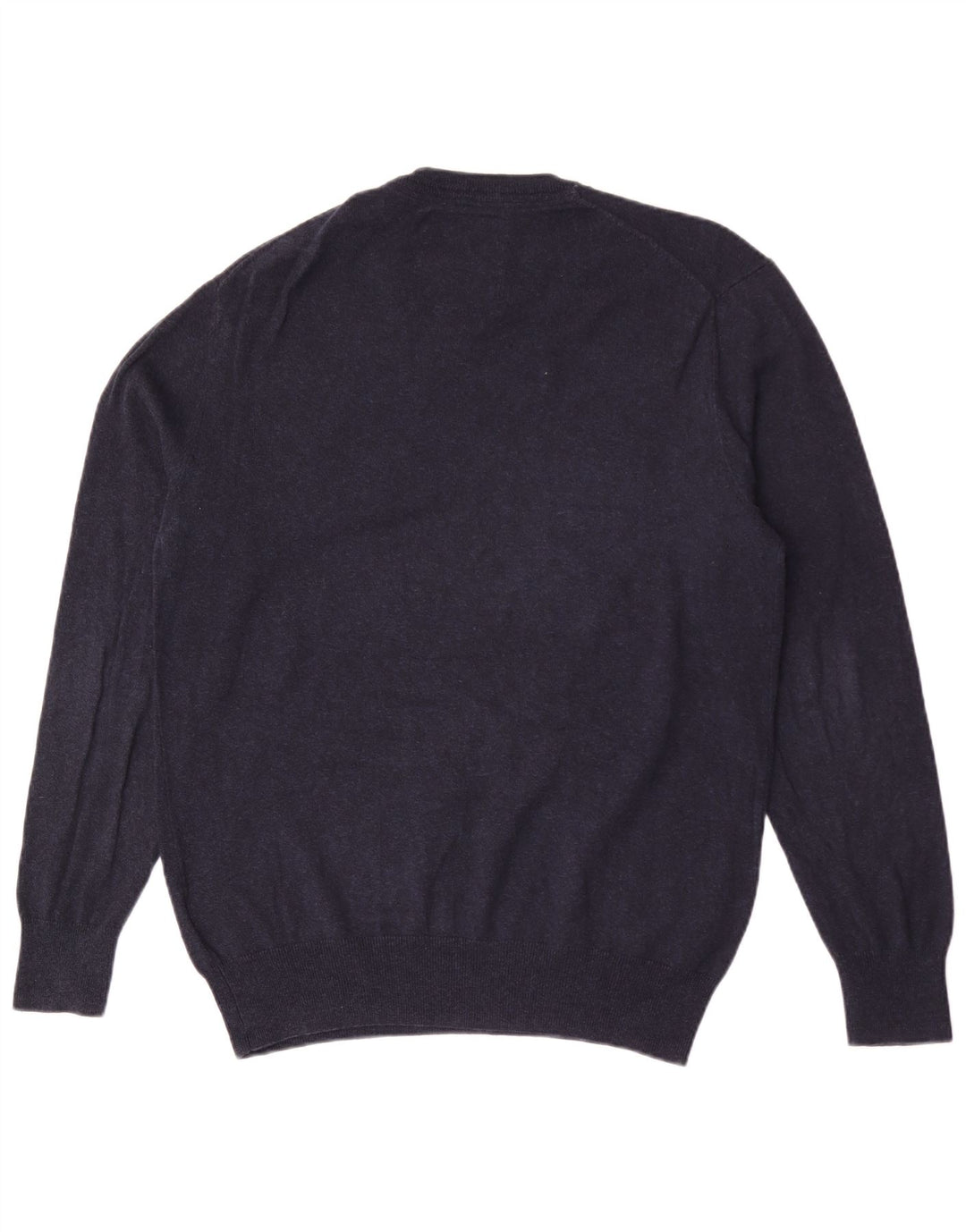 Superdry Mens V-Neck Jumper Sweater XL Navy Blue Cotton