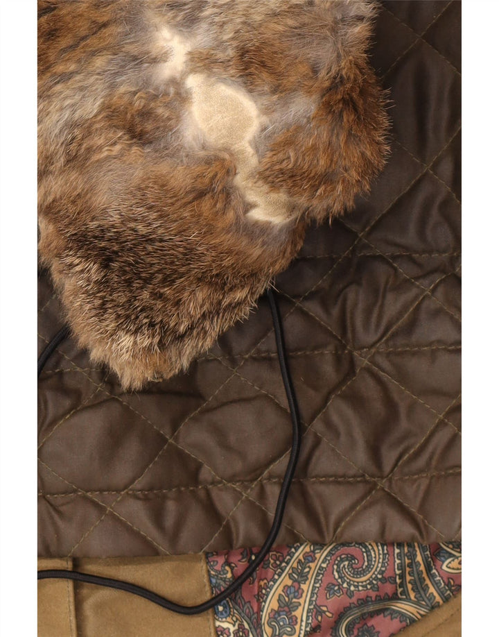 Belstaff Womens Waxed Cotton Jacket IT 44 Medium Khaki Cotton