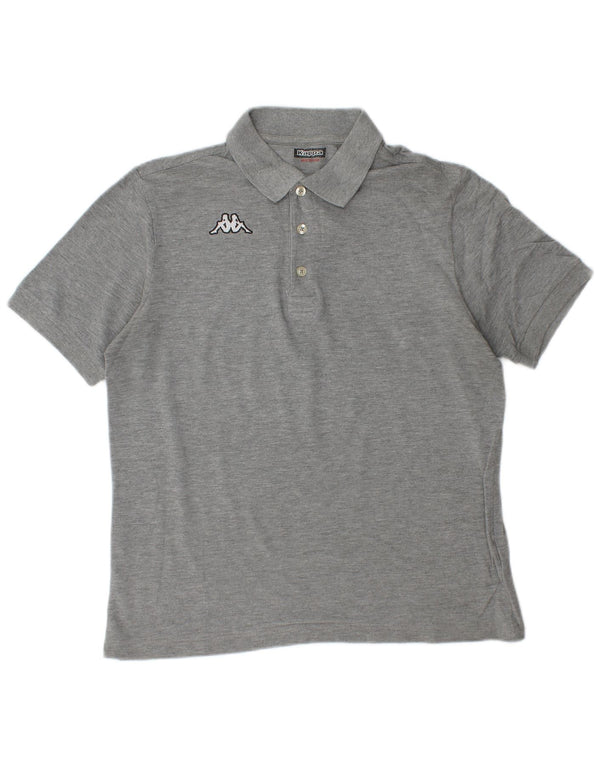 Kappa Mens Polo Shirt Medium Grey Cotton