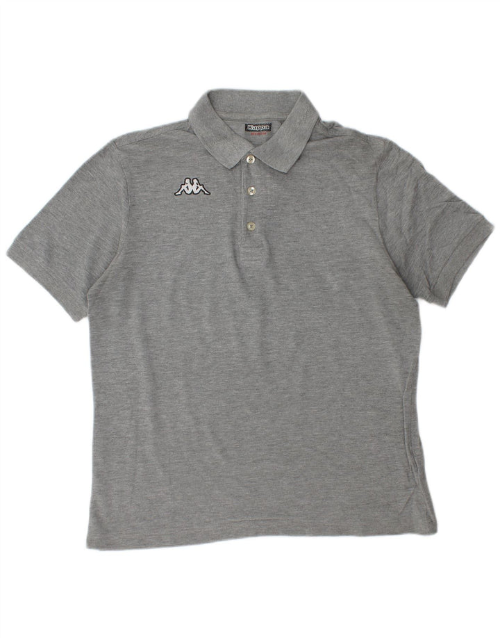 Kappa Mens Polo Shirt Medium Grey Cotton