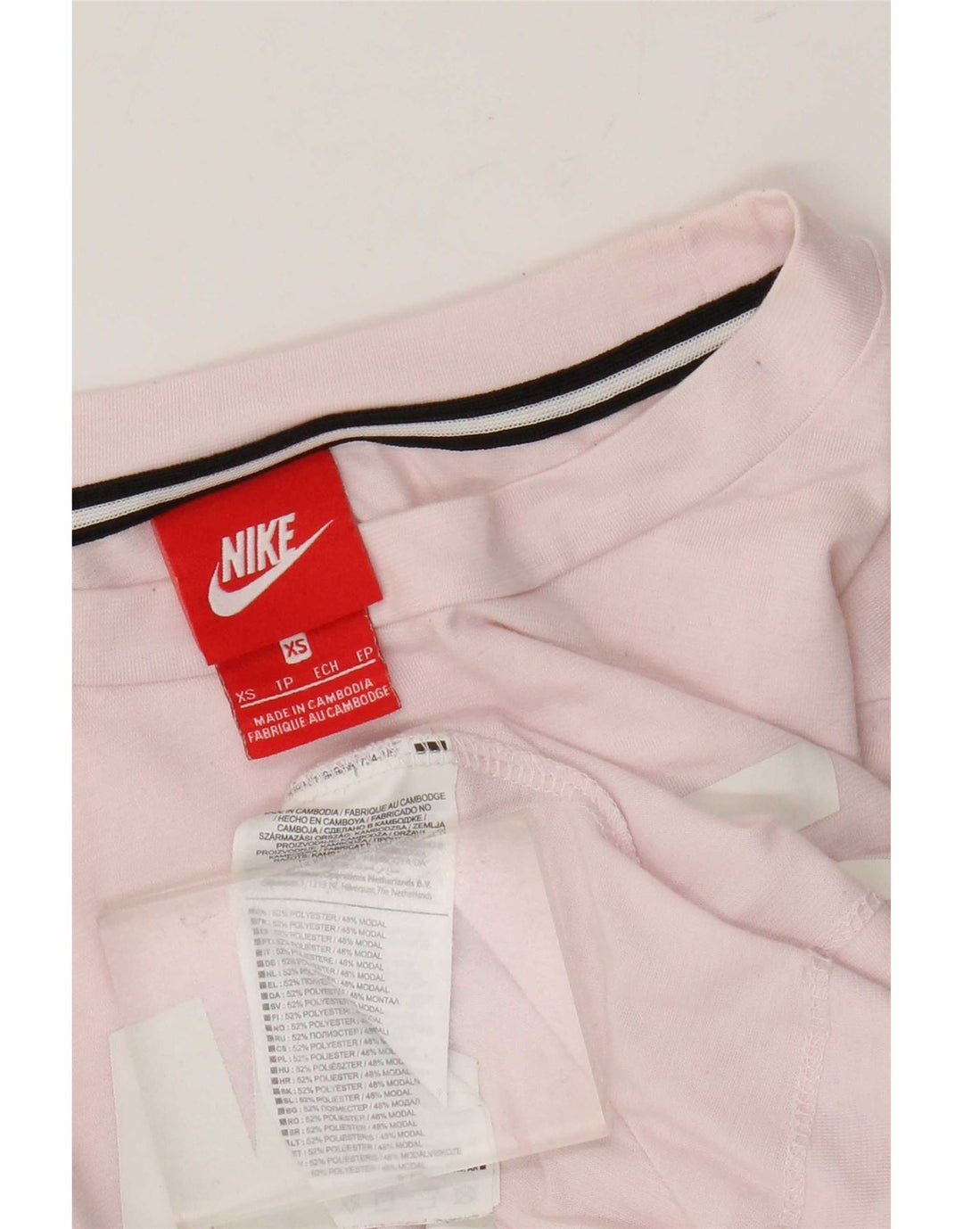 Nike Womens Graphic T-Shirt Top UK 6 XS Pink Polyester
