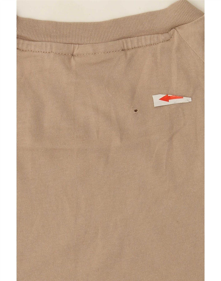 Adidas Mens T-Shirt Top Large Beige Cotton