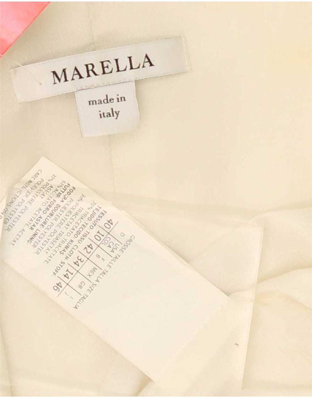 Marella Womens 1 Button Blazer Jacket UK 14 Large White Triacetate