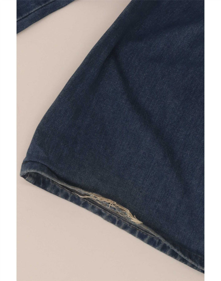 Trussardi Mens Bootcut Jeans W31 L32 Blue Cotton