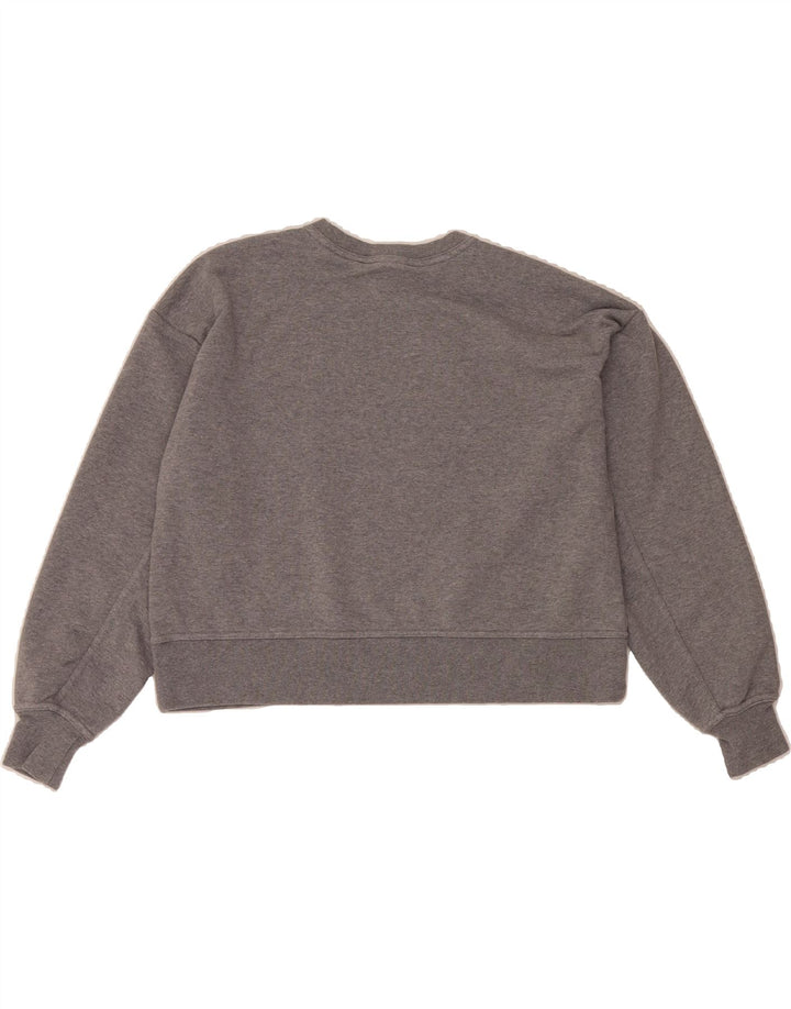 NIKE Womens Oversized Graphic Sweatshirt Jumper UK 10 Small Grey Cotton Vintage Nike and Second-Hand Nike from Messina Hembry 