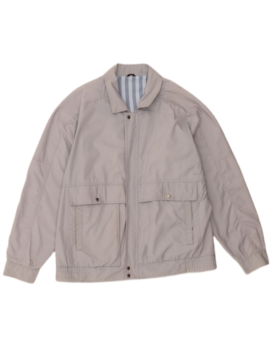 C&A Mens Utility Jacket UK 36 Small Grey Polyester