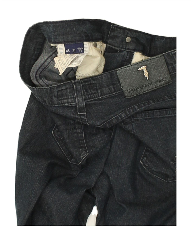 TRUSSARDI Womens Slim Jeans W29 L29 Navy Blue Cotton | Vintage Trussardi | Thrift | Second-Hand Trussardi | Used Clothing | Messina Hembry 
