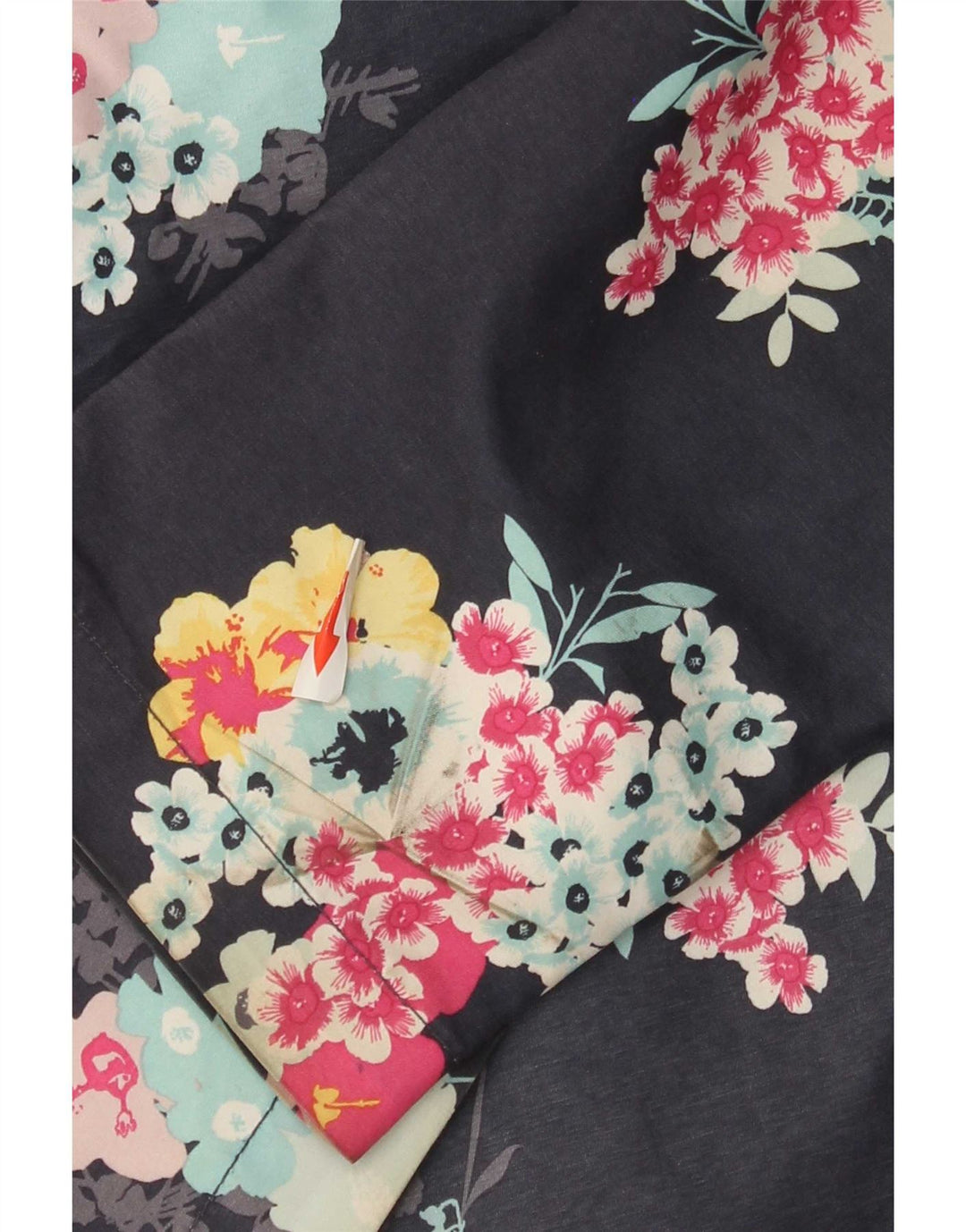 Animal Womens Hooded Rain Jacket UK 8 Small Navy Blue Floral Polyester