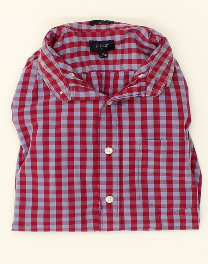 J. CREW Mens Shirt Small Red Gingham Cotton | Vintage J. Crew | Thrift | Second-Hand J. Crew | Used Clothing | Messina Hembry 