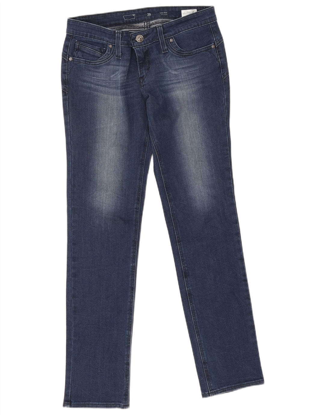 Levi's Womens Low Waist Straight Jeans W29 L32 Blue Cotton