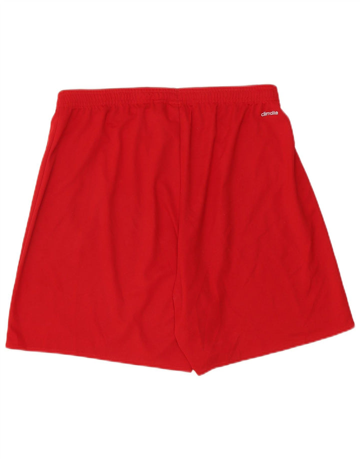 ADIDAS Womens Climalite Sport Shorts UK 14 Large Red Polyester