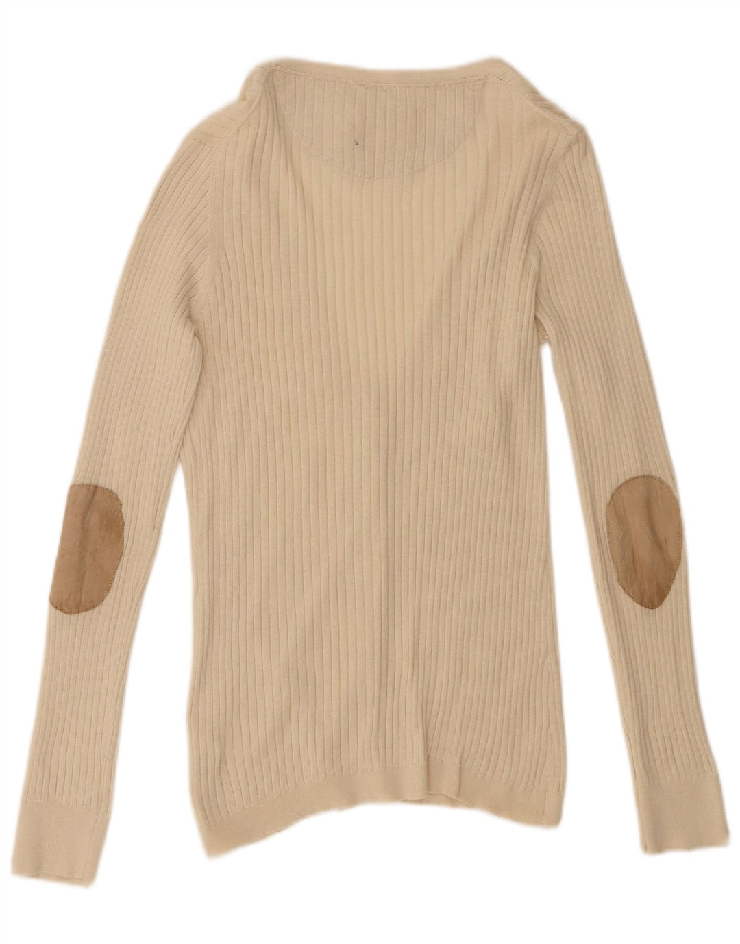 Massimo Dutti Womens Cardigan Sweater UK 16 Large Beige Cotton