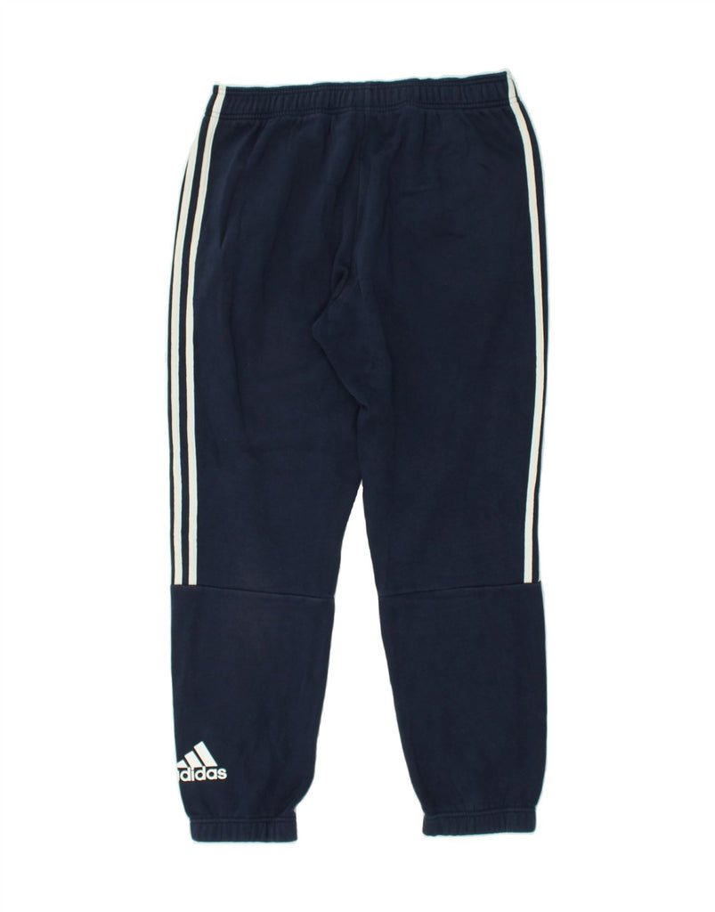 ADIDAS Mens Tracksuit Trousers Joggers Large Navy Blue Cotton | Vintage Adidas | Thrift | Second-Hand Adidas | Used Clothing | Messina Hembry 