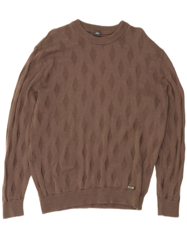 Joop Mens Crew Neck Jumper Sweater XL Brown