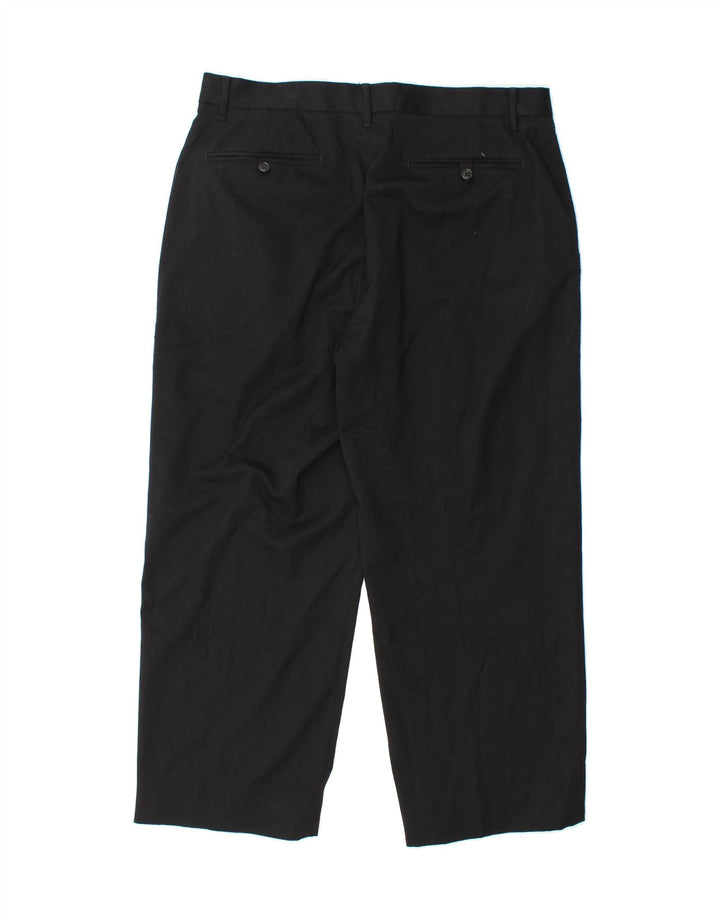 MICHAEL KORS Mens Straight Chino Trousers W34 L27 Black Polyester Vintage Michael Kors and Second-Hand Michael Kors from Messina Hembry 