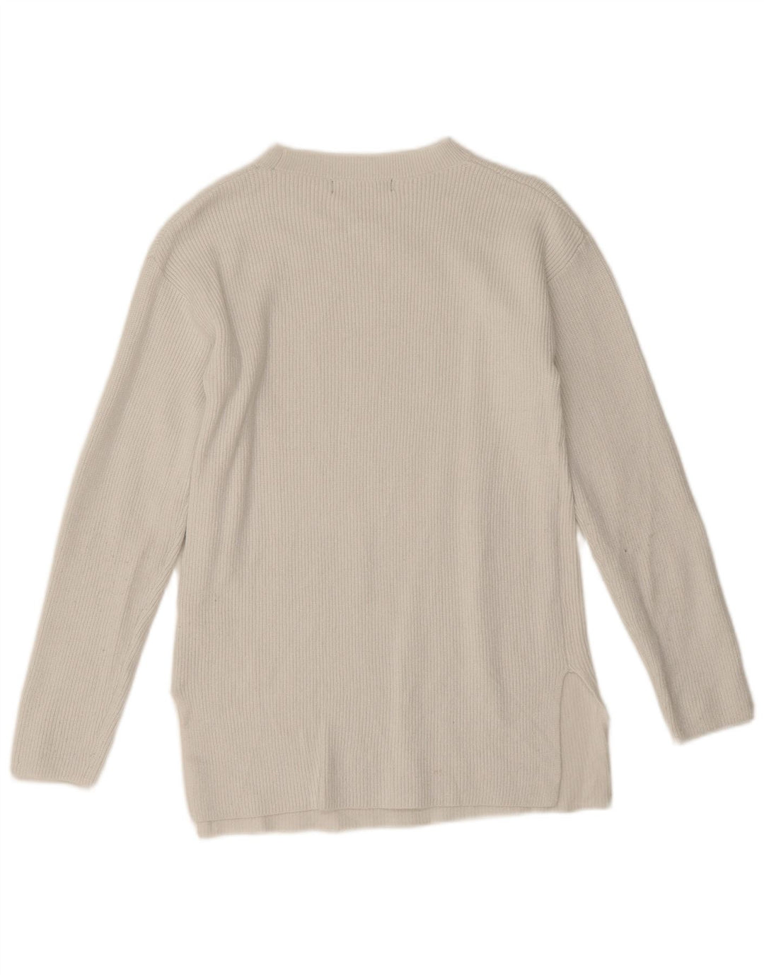 Marks & Spencer Womens Boat Neck Jumper Sweater UK 10 Small White Viscose
