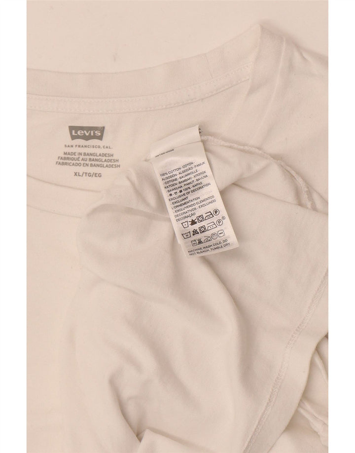 Levi's Womens T-Shirt Top UK 18 XL White Cotton