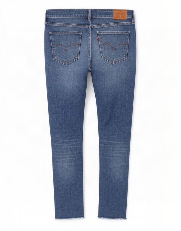 Levi's Womens 711 Skinny Jeans W27 L27 Blue Cotton