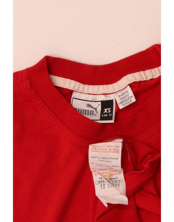 Puma Mens Graphic T-Shirt Top XS Red Cotton