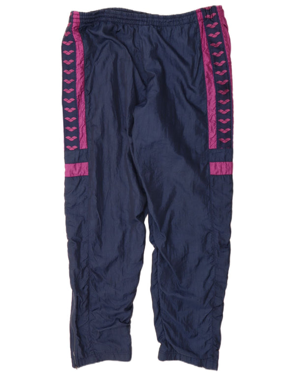 Arena Mens Graphic Tracksuit Trousers Medium Navy Blue Colourblock Sports