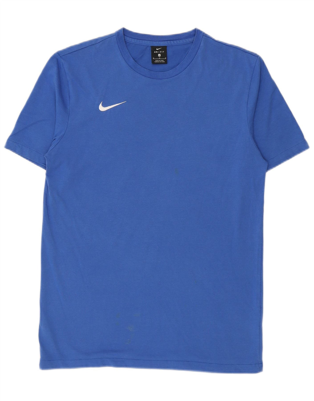 Nike Mens Dri Fit T-Shirt Top Medium Blue Cotton