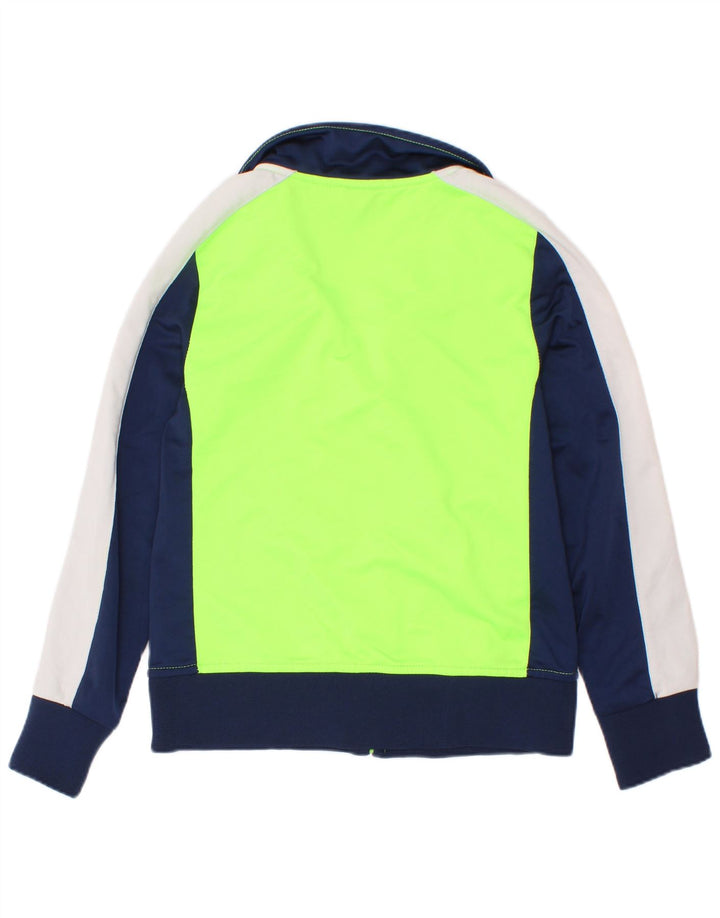 Puma Boys Graphic Tracksuit Top Jacket 5-6 Years Green Colourblock