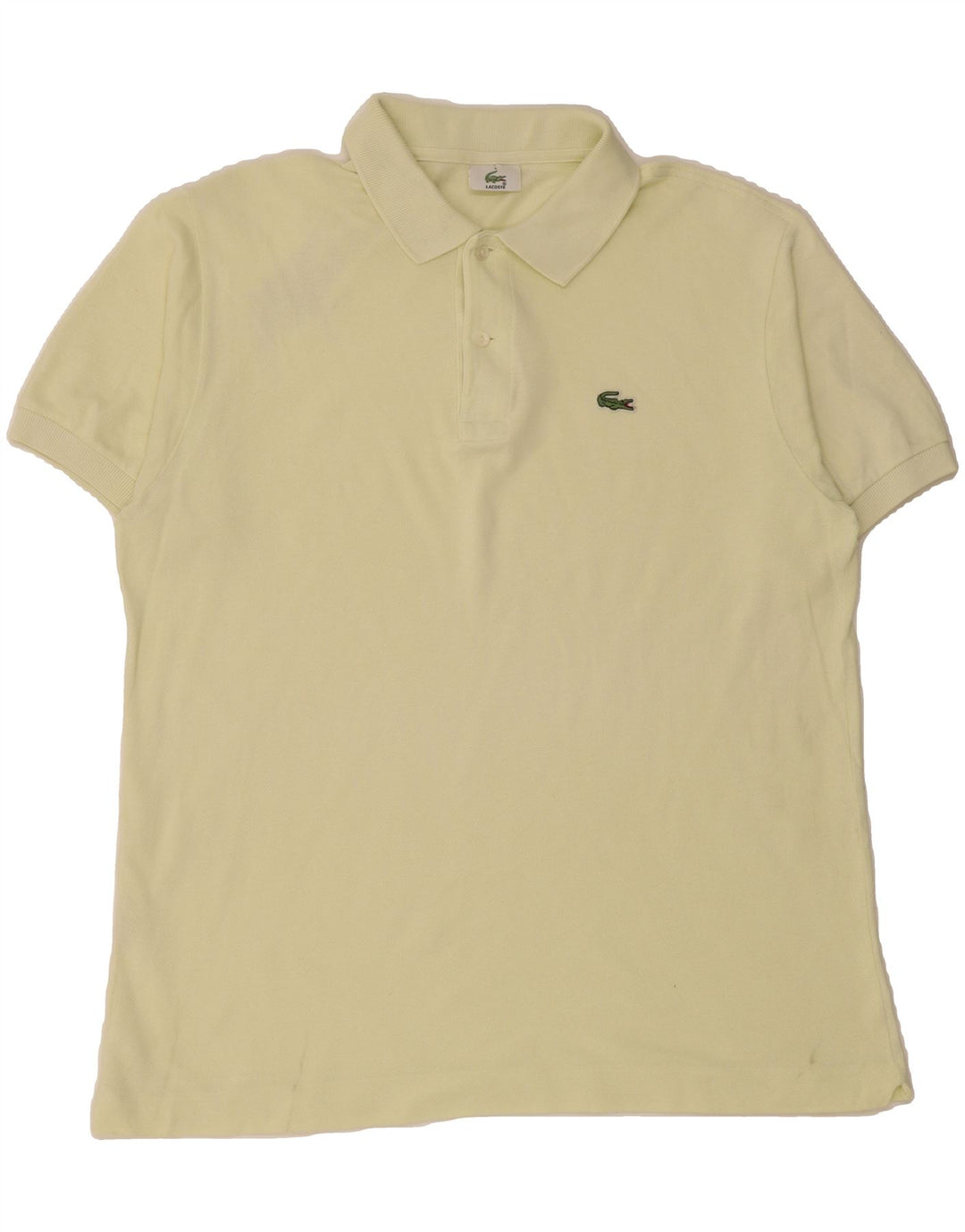 LACOSTE Mens Polo Shirt Size 5 Large Yellow Cotton Vintage Lacoste and Second-Hand Lacoste from Messina Hembry 