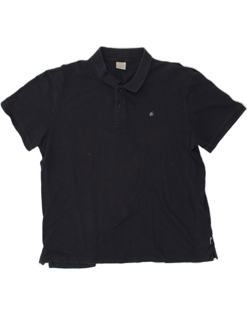 JACK & JONES Mens Polo Shirt 2XL Navy Blue Cotton | Vintage Jack & Jones | Thrift | Second-Hand Jack & Jones | Used Clothing | Messina Hembry 