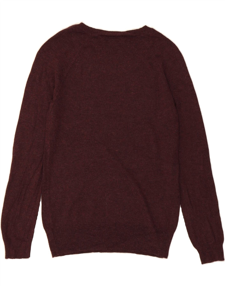 MOSSIMO Womens Boat Neck Jumper Sweater UK 12 Medium Burgundy Flecked Vintage Mossimo and Second-Hand Mossimo from Messina Hembry 