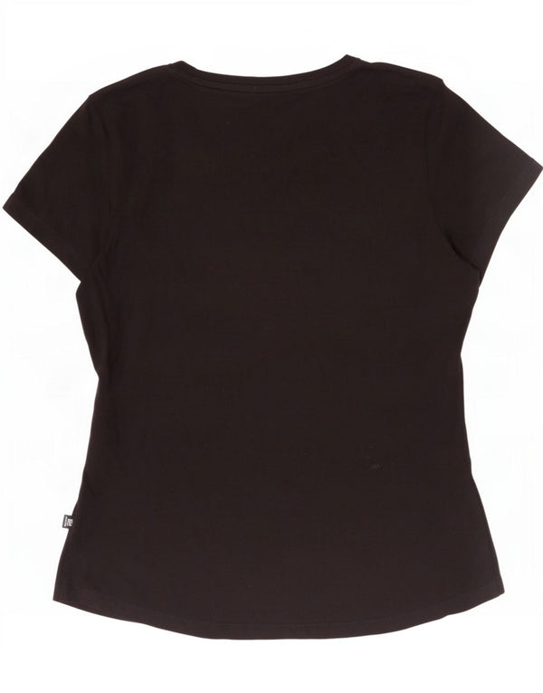 Puma Womens Graphic T-Shirt Top UK 12 Medium Black