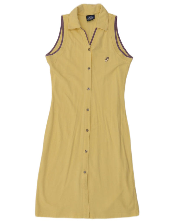 Asics Womens Sleeveless Shirt Dress UK 8 Small Yellow