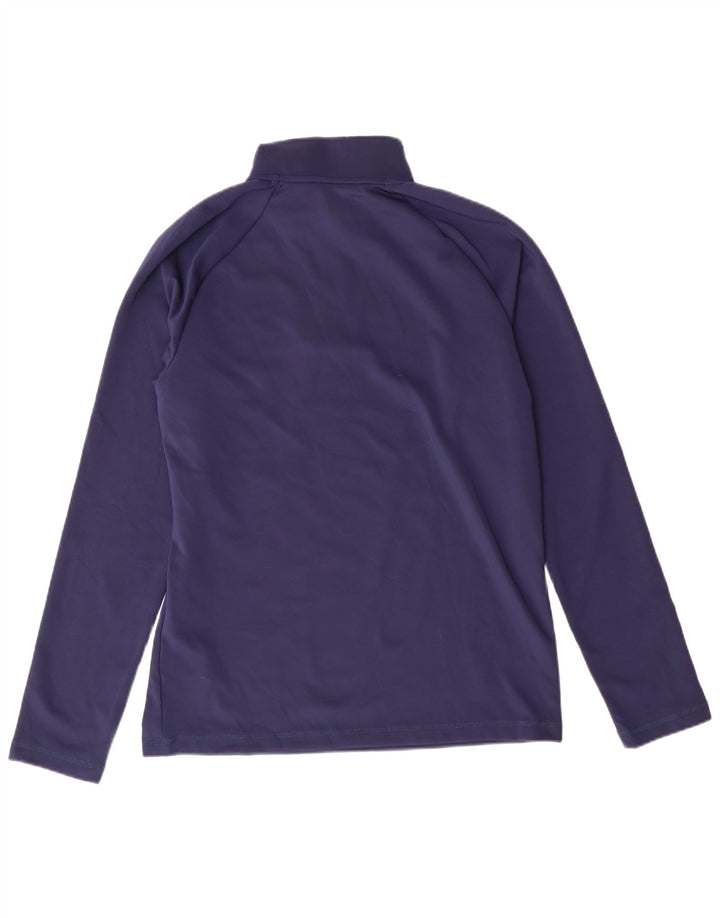 PUMA Mens Zip Neck Pullover Tracksuit Top Small Navy Blue Polyester