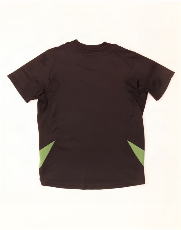 Adidas Mens T-Shirt Top UK 42/44 Large Black Colourblock Polyester