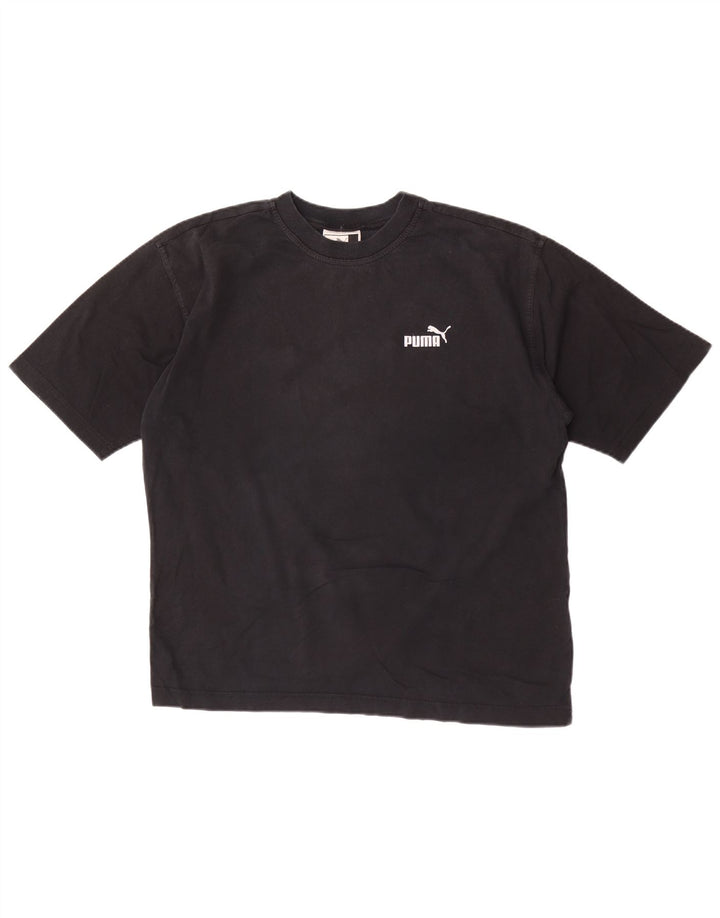 Puma Mens T-Shirt Top Medium Black Cotton