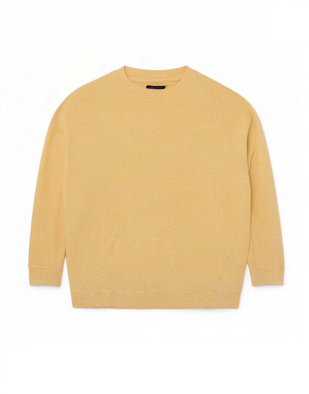 Marks & Spencer Womens 3/4 Sleeve Sweatshirt Jumper UK 16 Large Yellow