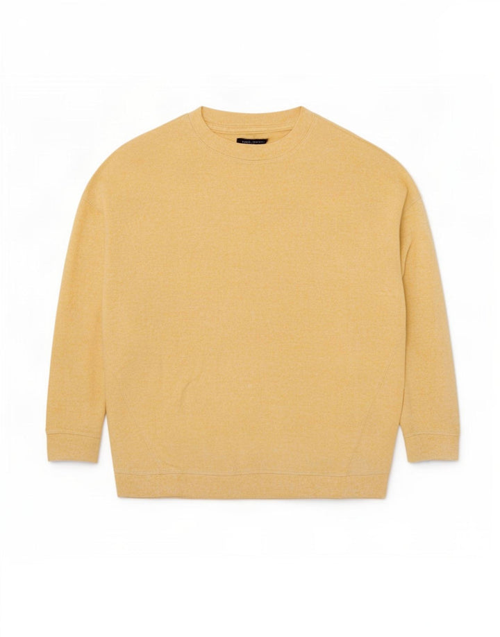 Marks & Spencer Womens 3/4 Sleeve Sweatshirt Jumper UK 16 Large Yellow