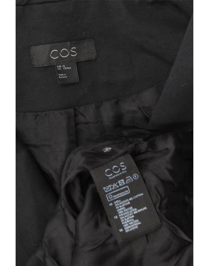 Cos Womens Open Blazer Jacket EU 42 Large Black Acetate