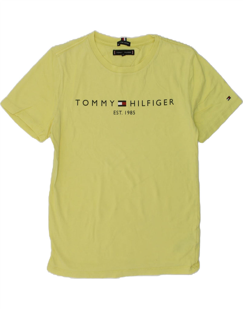 TOMMY HILFIGER Boys Graphic T-Shirt Top 11-12 Years Yellow Cotton | Vintage Tommy Hilfiger | Thrift | Second-Hand Tommy Hilfiger | Used Clothing | Messina Hembry 