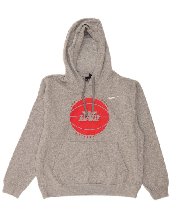 Nike Mens Indiana Pacers Graphic Hoodie Jumper Medium Grey Cotton