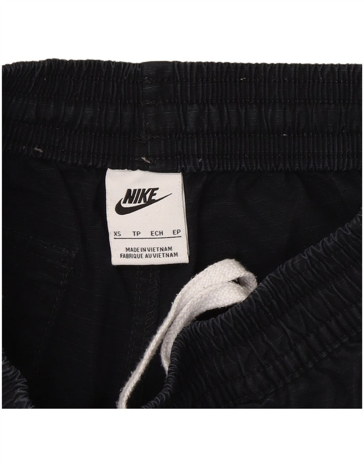 NIKE Womens Straight Cargo Trousers UK 4 XS  Black Cotton