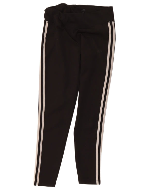 Adidas Womens Climalite Crop Leggings UK 12/14 Medium Black Polyester