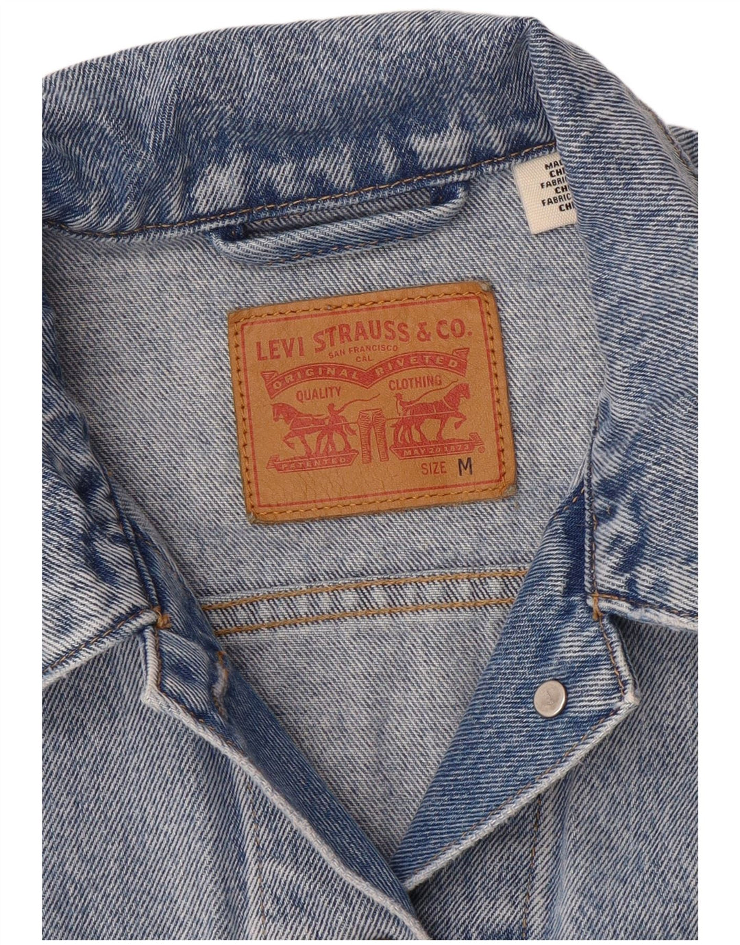 LEVI'S Womens Denim Jacket UK 14 Medium Blue