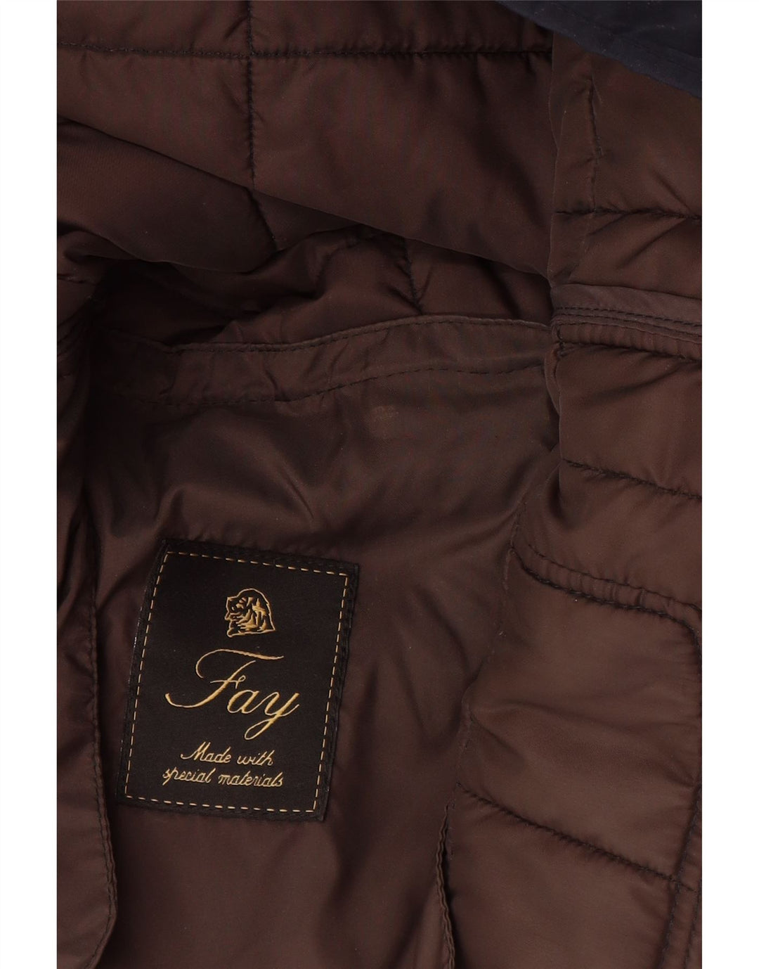 Fay Mens Padded Jacket UK 36 Small Navy Blue