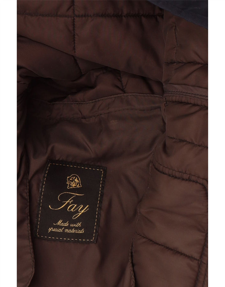 Fay Mens Padded Jacket UK 36 Small Navy Blue